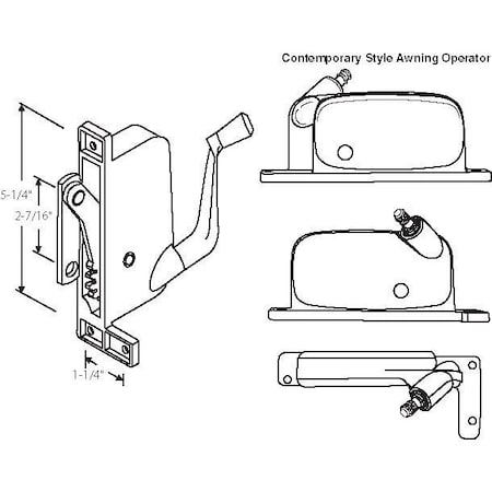 Strybuc Awning Operator Mill 41-214P D